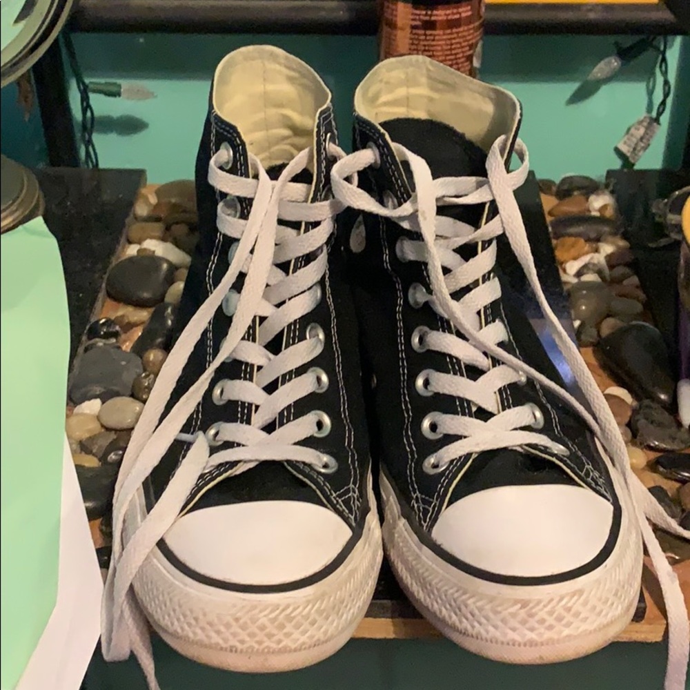 Black and White Hightop Converse